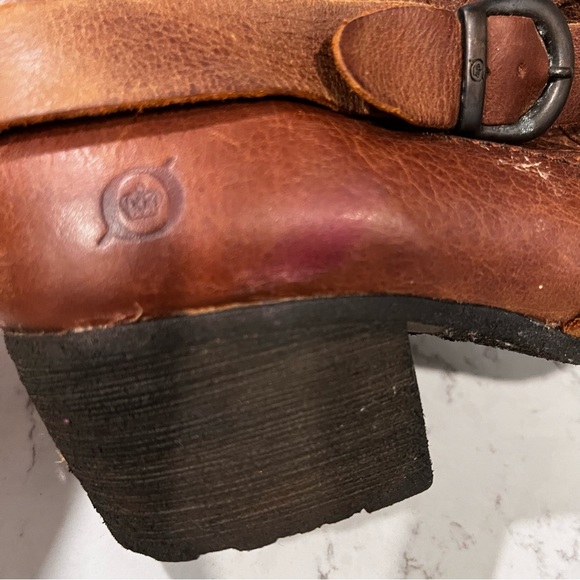 BORN Brown Leather Calf Height Boho Boots, size 7.5 - Picture 8 of 16